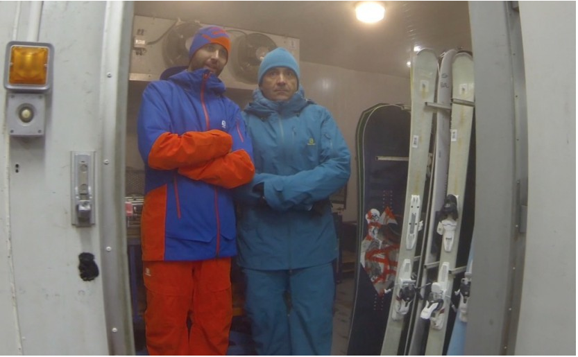 Salomon cold chamber apparel testing. Photo Courtesy Amer Sports.